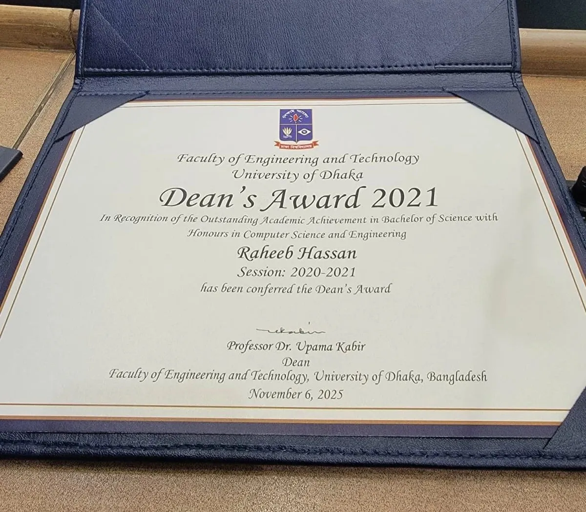 Dean's Award